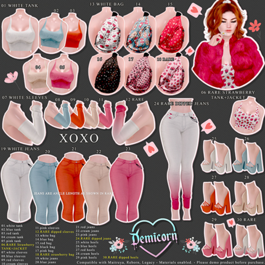 DEMICORN - XOXO BAG - STRAWBERRY RARE