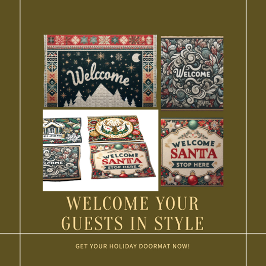 Holiday Decor: Christmas/Holiday Welcome Doormats 