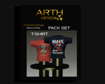ARTH -T SHIRT PACK SET / RED / BLUE