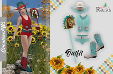 C\W Outfit Cowboy Aqua White ( Rebirth )
