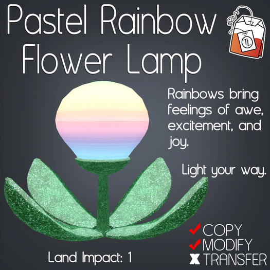 ~TL~  Pastel Rainbow Flower Lamp
