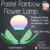 ~TL~  Pastel Rainbow Flower Lamp