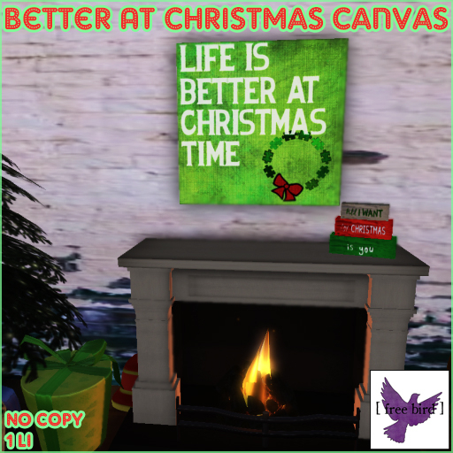 [ free bird ] Life is Better at Christmas Time Canvas