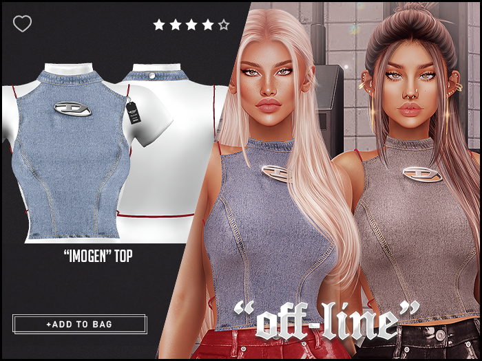 "Off-Line" x "Imogen" Top / Ice