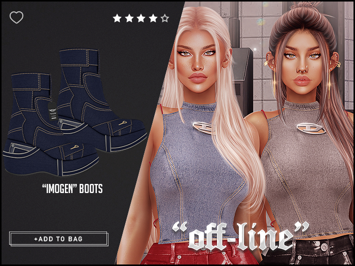 "Off-Line" x "Imogen" Boots / Navy