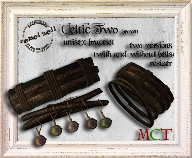 ::Rebel Yell:: - "CelticTwo" Bracelet (brown)