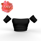 Black Maitreya Petite Cuffs Top