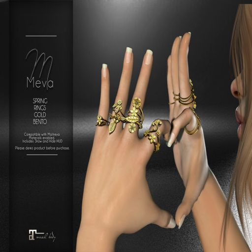 Meva Spring Rings Gold (Lara) Box [Wear Me]