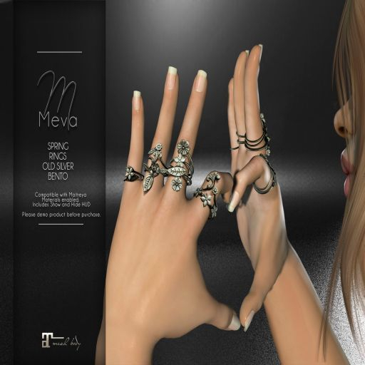 Meva Spring Rings Silver Old (Lara) Box [Wear Me]