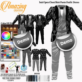 AmAzInG CrEaTiOnS Suit Open Chest Shirt Pants Outfit Demo 1