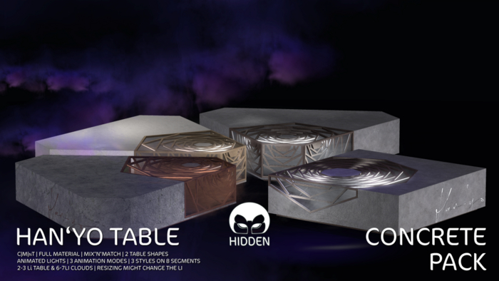 HIDDEN :: HAN'YO TABLE :: CONCRETE PACK ::