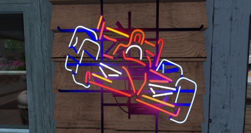 Sign- Neon Race Car Boxed