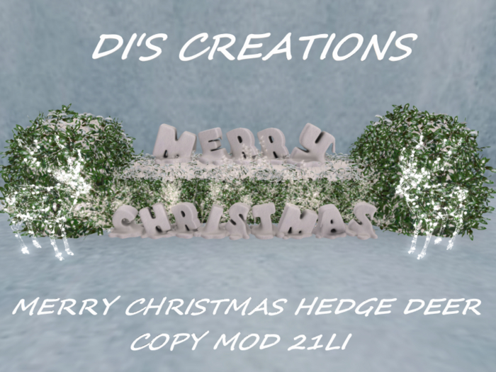 MERRY CHRISTMAS HEDGE DEER