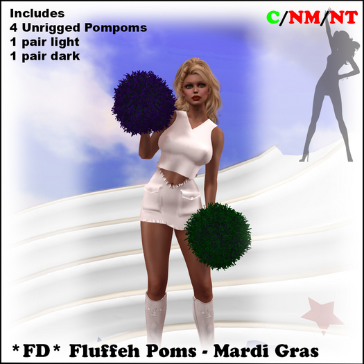 *FD* Fluffeh Pompom Set [Boxed] Mardi Gras