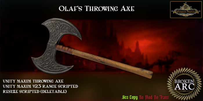 Olaf's Throwing Axe - (Unity Maxim v2.5 boxed)