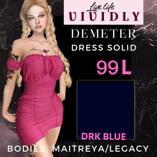 Vividly Demeter Solid-Blue (Maitreya/Legacy)