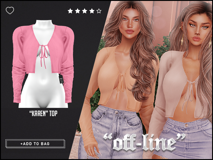 "Off-Line" x "Karen" Top / Rose