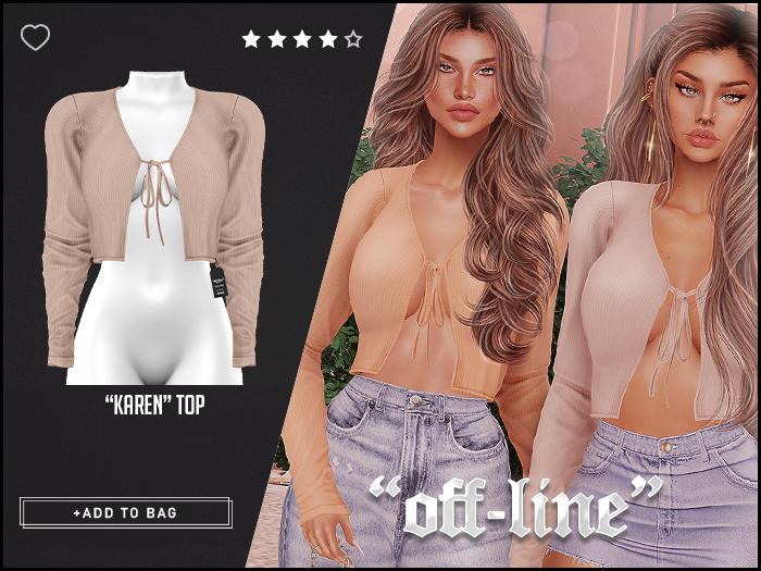 "Off-Line" x "Karen" Top / Nude