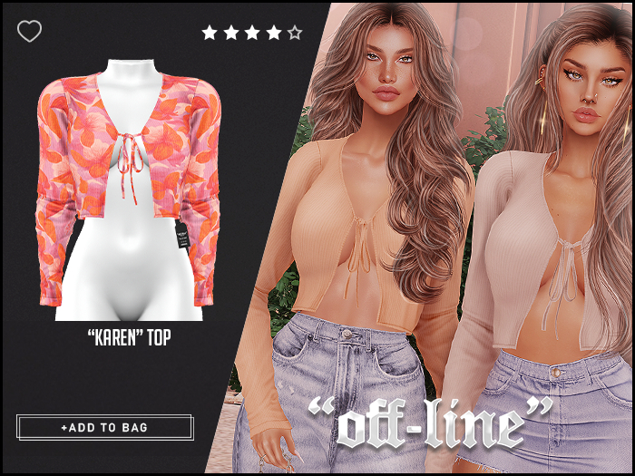 "Off-Line" x "Karen" Top / Grapefruit