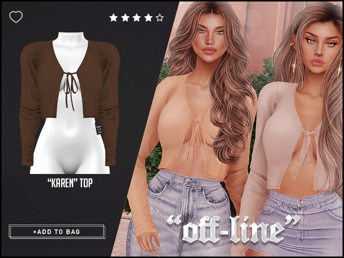 "Off-Line" x "Karen" Top / Chocolate