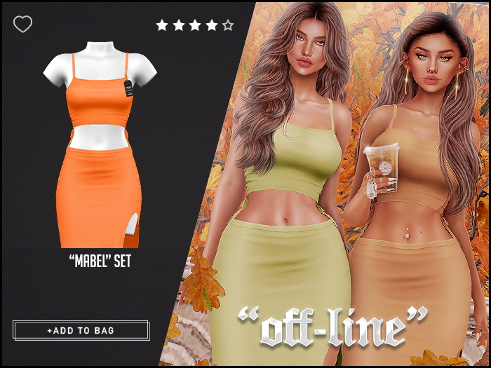 "Off-Line" x "Mabel" Set / Tangerine