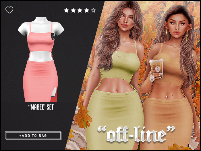 "Off-Line" x "Mabel" Set / Salmon