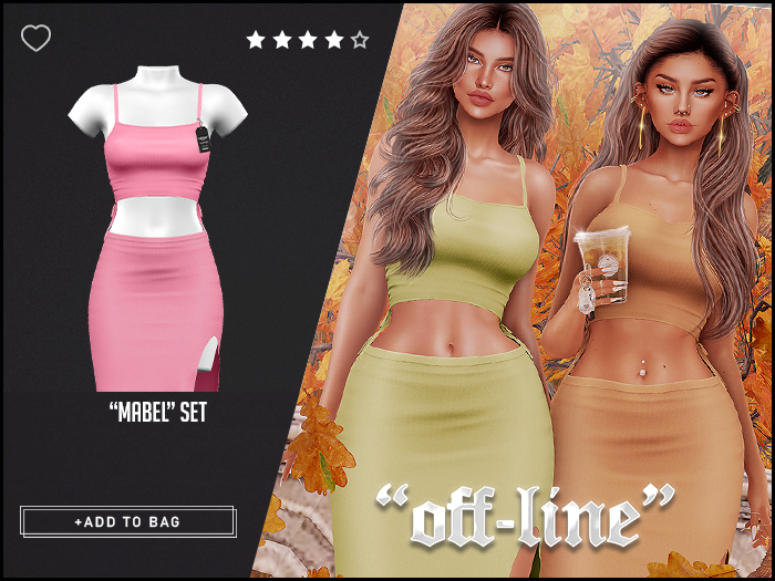"Off-Line" x "Mabel" Set / Rose