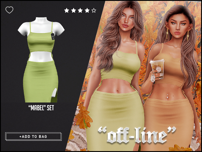 "Off-Line" x "Mabel" Set / Pistachio