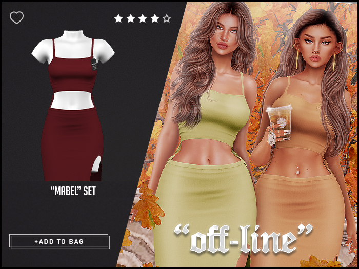 "Off-Line" x "Mabel" Set / Oxblood