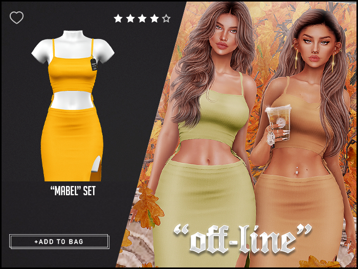 "Off-Line" x "Mabel" Set / Mustard