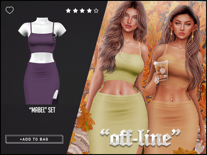 "Off-Line" x "Mabel" Set / Mauve
