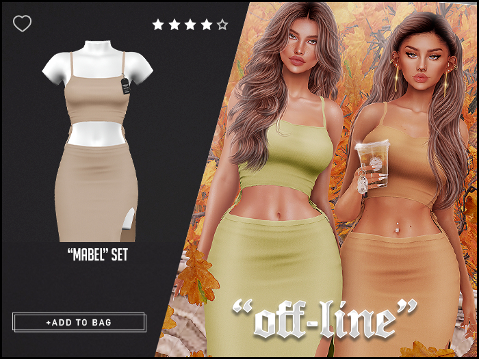 "Off-Line" x "Mabel" Set / Cream