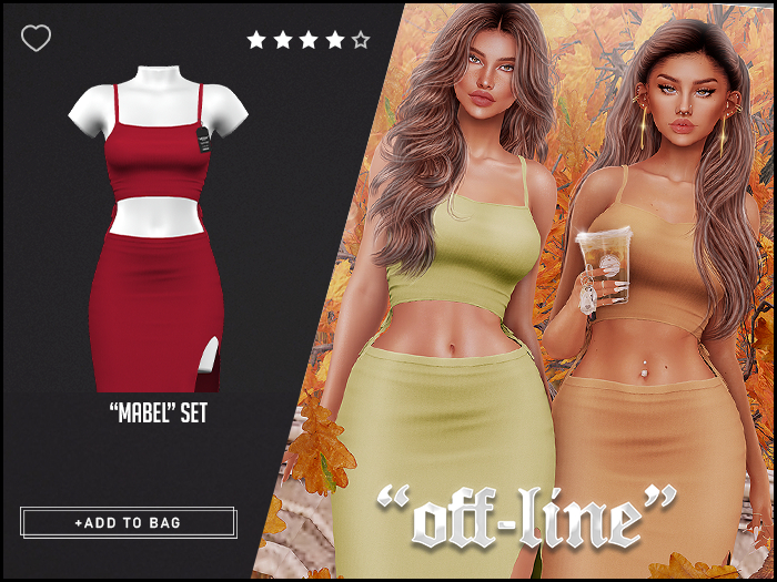 "Off-Line" x "Mabel" Set / Cherry