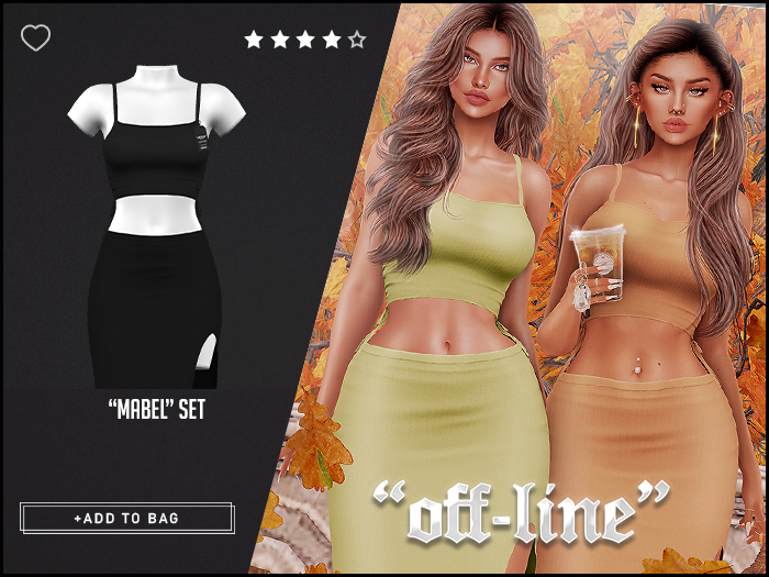 "Off-Line" x "Mabel" Set / Black