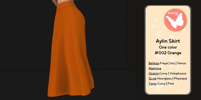 Wendy1435SL | Aylin Skirt Basics | #002 Orange