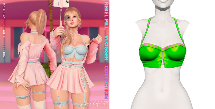 Rebelpill - Vlogger Collection Top Neon Green