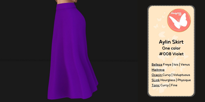 Wendy1435SL | Aylin Skirt Basics | #008 Violet