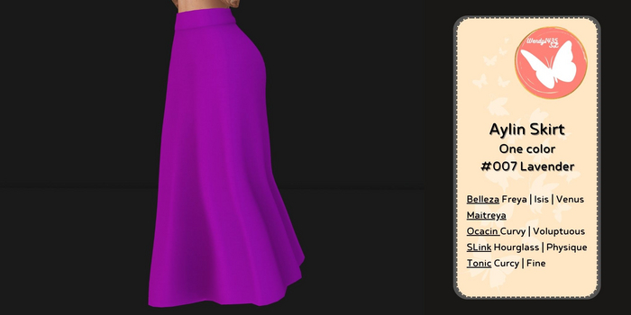 Wendy1435SL | Aylin Skirt Basics | #007 Lavender 