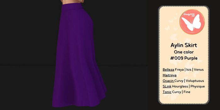 Wendy1435SL | Aylin Skirt Basics | #009 Purple