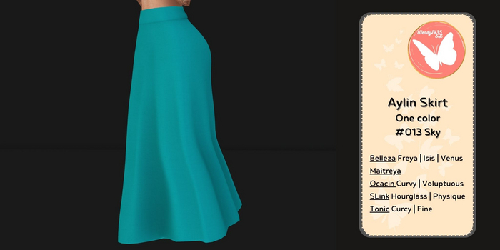 Wendy1435SL | Aylin Skirt Basics | #013 Sky 