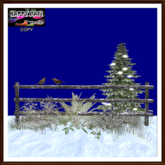Christmas - Sparrows on the Fence