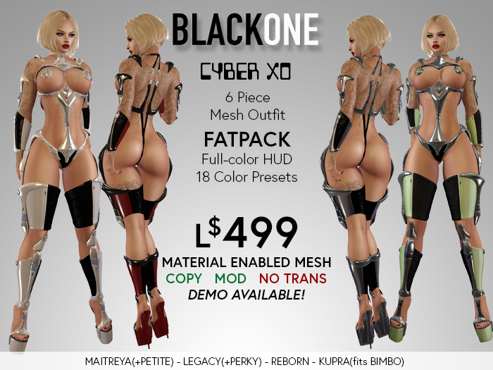 .:B1:. Cyber XO v1 (Maitreya, Lara Petite, Legacy, Legacy Perky, Reborn, Kupra, Kupra Bimbo)