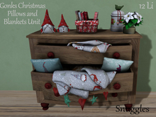 Gonks Christmas Pillows and Blankets Unit By Snuggles 