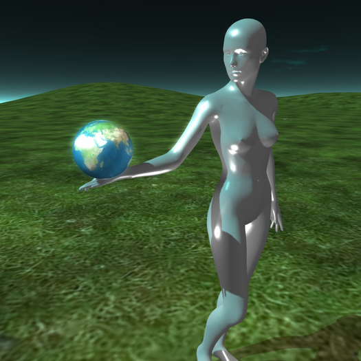 LiLi - Girl Holding Planets