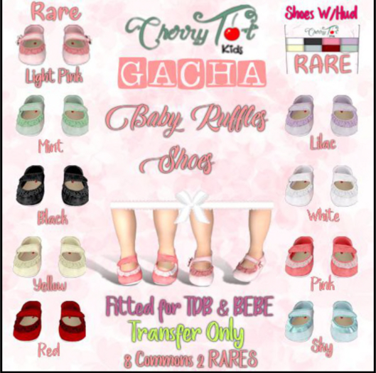 *Cherry Tot* TDB - Baby Ruffle Shoes Lilac
