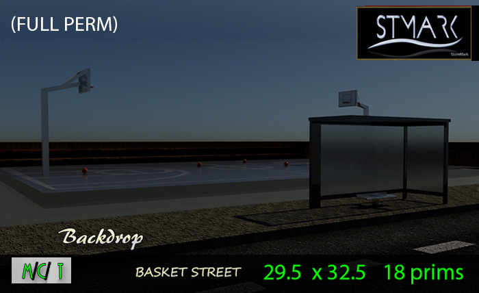 BACKDROP -( Full perm ) BASKETBALL  STREET 