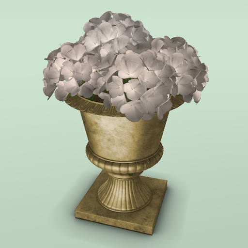 Song's Urn of White Hydrangeas