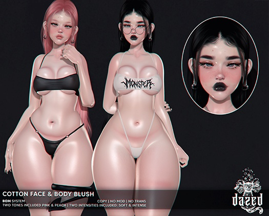 Dazed. Cotton Face & Body Blushes Set - lel EVOX & BOM