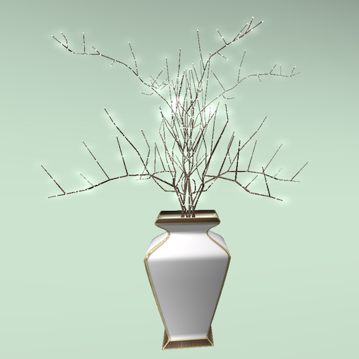 Song's Large White Vase with Lighted Branches