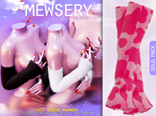 #Mewsery Fuzz Sleeve Warmers{Cow.Hotpink} ♥ Rigged for Maitreya, Legacy [f], and Reborn